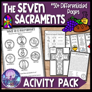 Preview of Seven Sacraments Activity Pack (Catholic)