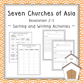 Preview of Seven Churches of Asia - Revelation - Sorting and Writing Activities