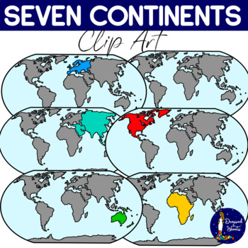 Preview of Seven Continents Clip Art