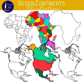 Preview of Seven Continents Clip Art