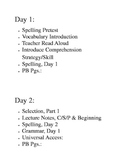 Seven Day Houghton Mifflin Plan