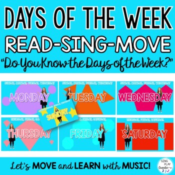 Preview of Seven Days of the Week Song and Activities: (Read, Sing, Move, Write) Video