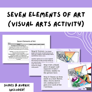 Preview of Seven Elements of Art Activity/Review