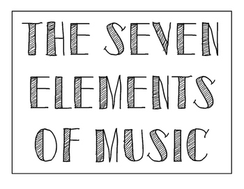 Preview of Seven Elements of Music (Bulletin Board)