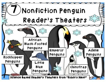 Preview of Seven Informative Penguin Reader's Theaters w/Vocabulary Activities