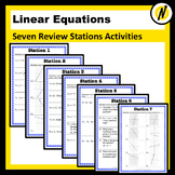 Seven Linear Equations Review Stations Activity
