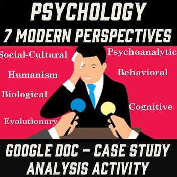 Preview of Seven Modern Perspectives of Psychology Case Study - Google Doc Activity