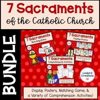 Preview of Seven Sacraments Catholic Church Activities | 7 Sacraments Posters | Game