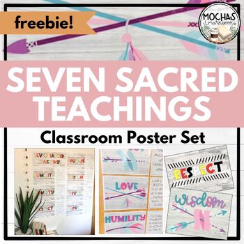 Preview of Seven Sacred Teachings Classroom Poster Freebie