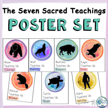 Preview of Seven Sacred Teachings for Social Emotional Learning Poster Set