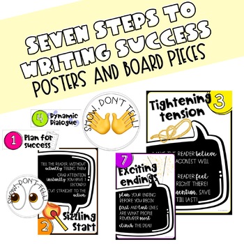 Preview of Seven Steps to Writing Success Posters and Board Pieces