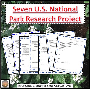 Preview of Seven U.S. States National Parks Project Bundle!