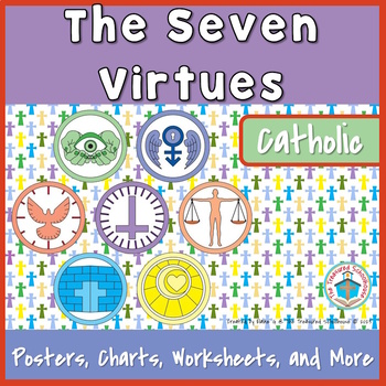 Preview of Seven Virtues Pack - Catholic