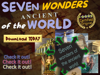 Preview of Seven Wonders of the Ancient World - 50 rich, engaging, interactive slides