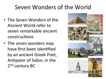 Seven Wonders of the Ancient World by Middle School History and Geography