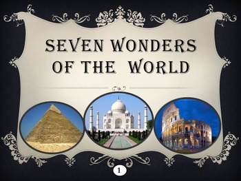 Preview of Seven Wonders of the  Ancient World and New 7 Wonders distance learning