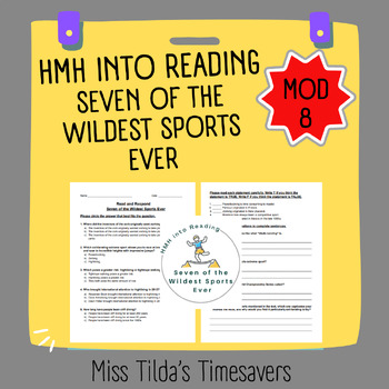 Preview of Seven of the Wildest Sports Ever - Grade 6 HMH into Reading