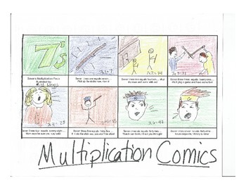Preview of Sevens Multiplication Facts Comic Strip