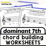 Seventh Chord Building Music Worksheets for Music Centers,