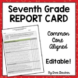Seventh Grade Standards Based Common Core Report Card Temp