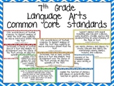 Seventh Grade Common Core Standards- Language Arts Posters