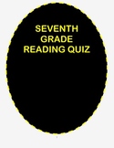 Seventh Grade by Gary Soto- Reading Comprehension Quiz wit