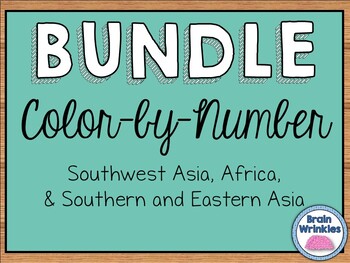 Preview of Seventh Grade Social Studies Color-By-Number BUNDLE