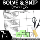 7th Grade Solve and Snip® Bundle - Interactive Math Word Problems