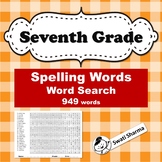 39 Seventh Grade Year Long, Spelling Words, Word Search, V