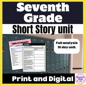 Preview of Seventh Grade by Gary Soto,  Full short story comprehension unit
