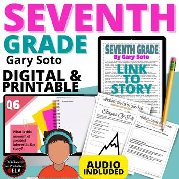 Preview of Seventh Grade by Gary Soto Short Story Reading Comprehension Questions  Writing