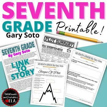 Preview of 7th Seventh Grade by Gary Soto Short Story Printable Workshop