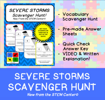 Preview of Severe Storms Scavenger Hunt