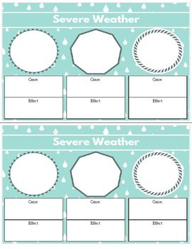 Preview of Severe Weather Graphic Organizer