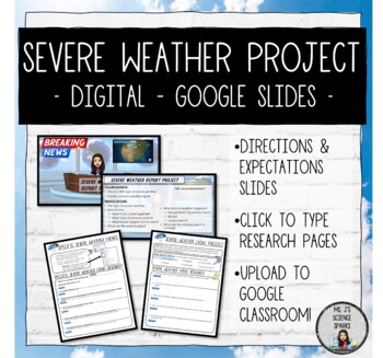 Severe Weather Project - Digital by Ms Js Science Sparks | TPT