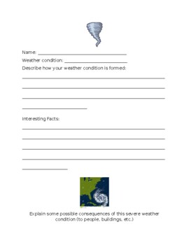 Severe Weather Project = FULLY EDITABLE by SummerSept2June | TpT