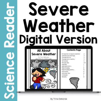 Preview of Severe Weather Reading Comprehension Reader With Questions Digital Version