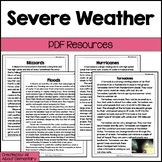 Severe Weather Science Reading Passages and Comprehension 
