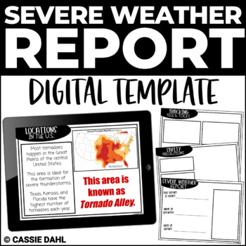 Severe Weather Report Google Slides Template Digital Report by