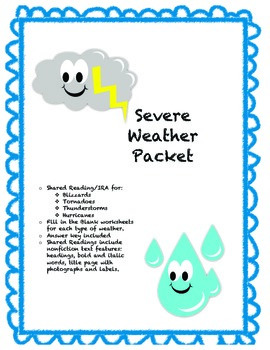Preview of Severe Weather Research Packet / Close Readings