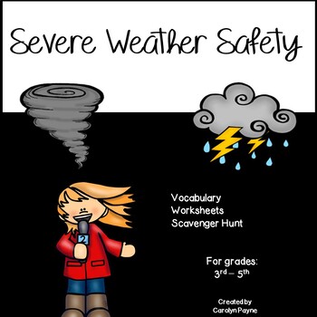Preview of Severe Weather Safety Activities/Workbook Print and Digital