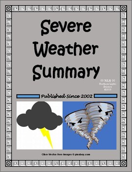 Preview of Severe Weather Summary Matching Activity
