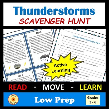 Preview of Severe Weather Thunderstorms Scavenger Hunt with Easel Option