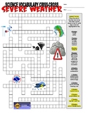 Severe Weather Vocabulary Puzzles & Article (Science / Sub