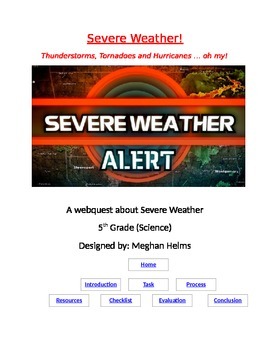 Preview of Severe Weather Webquest