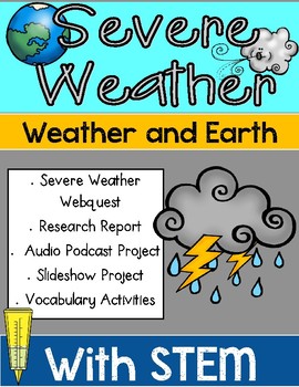 Preview of Severe Weather Webquest Research Project with STEM