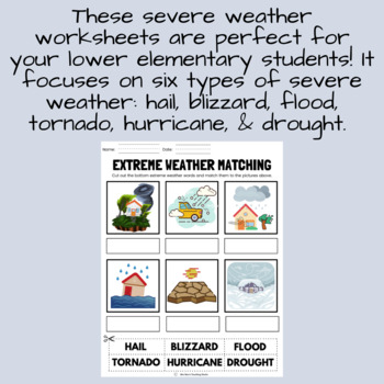 Severe Weather Worksheets by Mrs Mac's Teaching Hacks | TpT