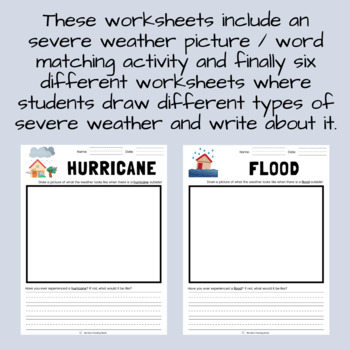 severe weather worksheets followers