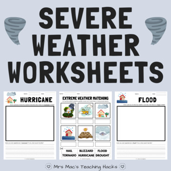 Preview of Severe Weather Worksheets
