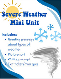 Severe Weather Mini Unit, Severe Weather Sort, Severe Weather